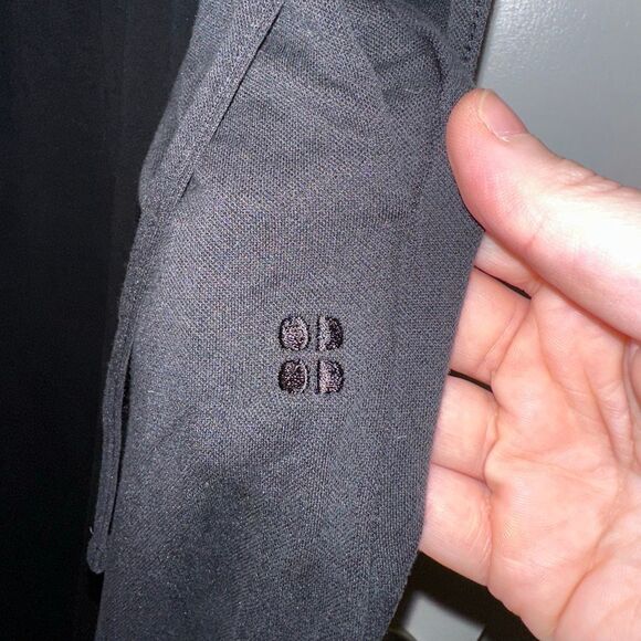 Sweaty Betty Womens Medium Cruise Wide Leg Jumpsuit Solid Black Side Tie EUC - Picture 6 of 12